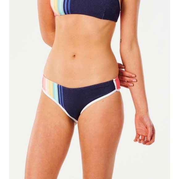 SAYULITA STRIPE CROP BIKINI TOP& CHEEKY BOTTOM - Picture 2 of 16